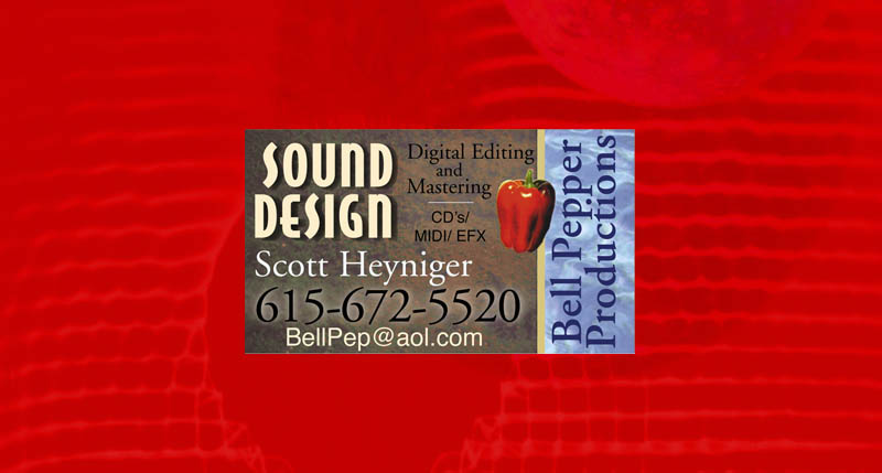 business card for Bell Pepper Productions