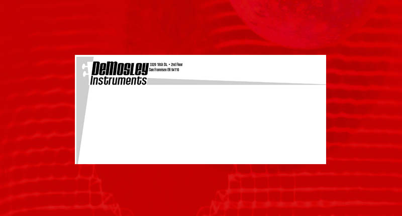 envelope stationery for luthier John DeMosley