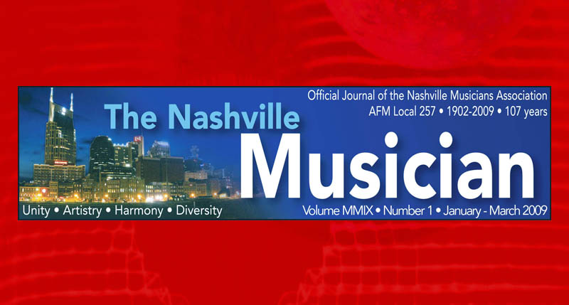 masthead redesign for musicians union newsletter