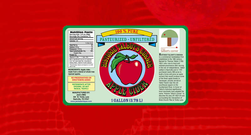 Apple Cider label