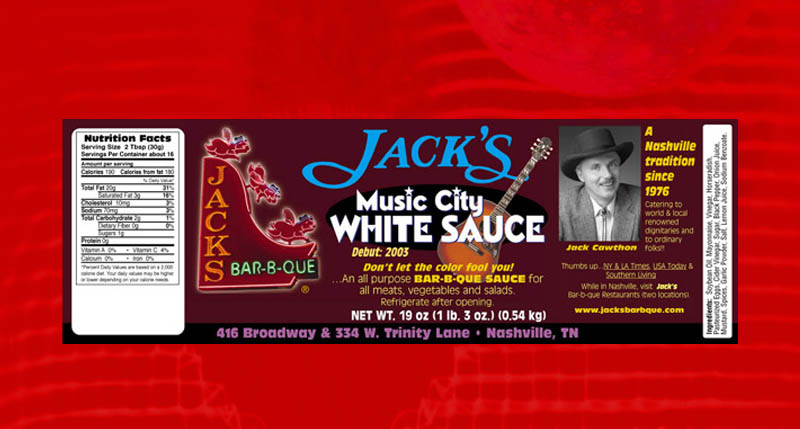 Music City White Sauce label